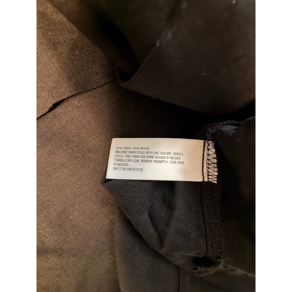 NWT Ava & Viv Black Linen Blend Maxi Wrap Dress 3X - Picture 7 of 7